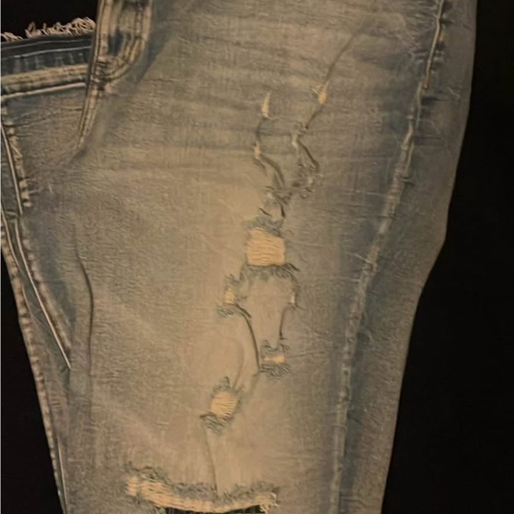 Distressed Light Blue Mens Jeans